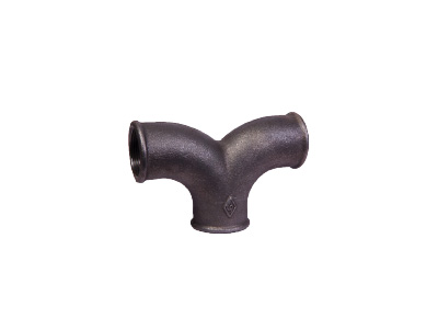 Malleable Iron 132 Twin Elbows – Black