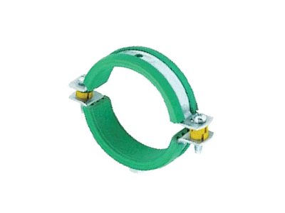 Green Lined Pipe Clips