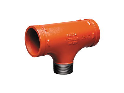 Victaulic No. 29T Threaded Reducing Tees, Orange