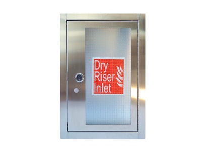 Stainless Steel Dry Riser Vertical Inlet Architrave & Door