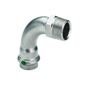 Viega Sanpress Inox Adapter elbow 90° with SC-Contur