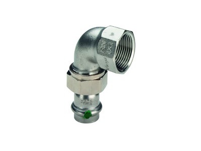 Viega Sanpress Inox Adapter union 90° with SC-Contur